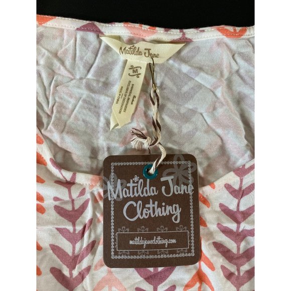 Matilda Jane Medium Fortune Teller Dress Pockets Mauve Pink Orange Happy & Free - Picture 8 of 9